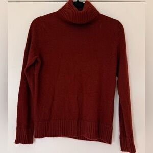 Marconi Women's Turtleneck Sweater - Rich Burgundy 100% Casmere